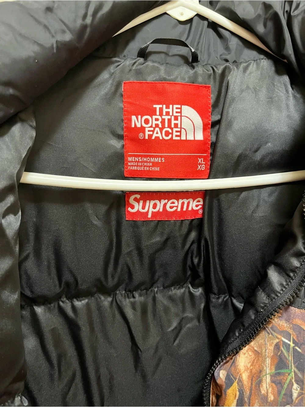 The North Face x Supreme Fall Leaf Print Jacket in Brown and Black